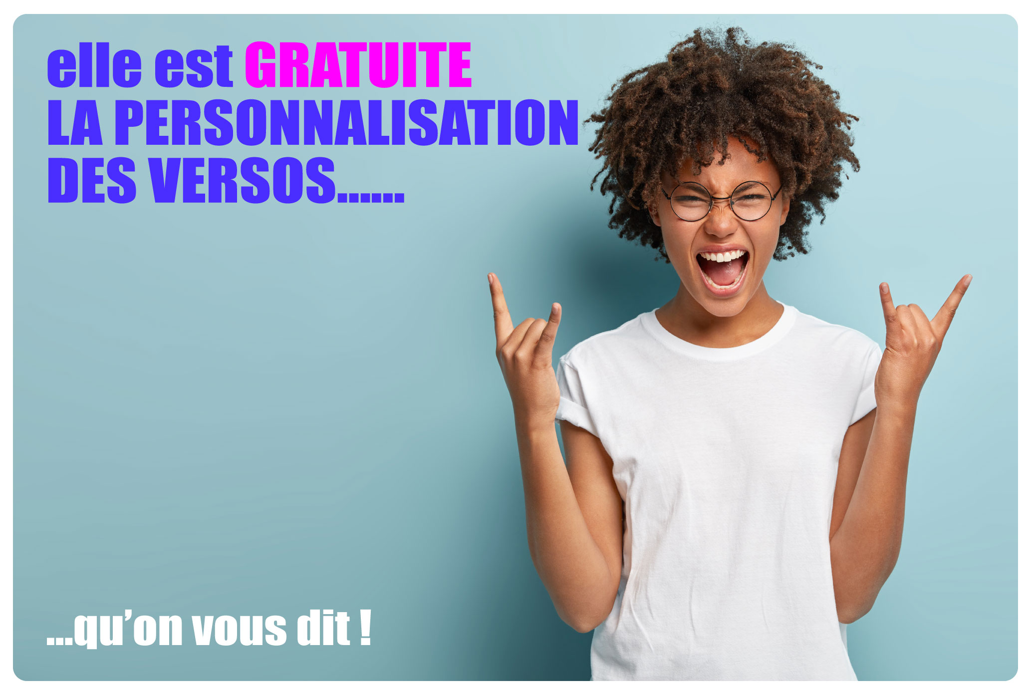 autocollants personnalisée - impression du verso offerte